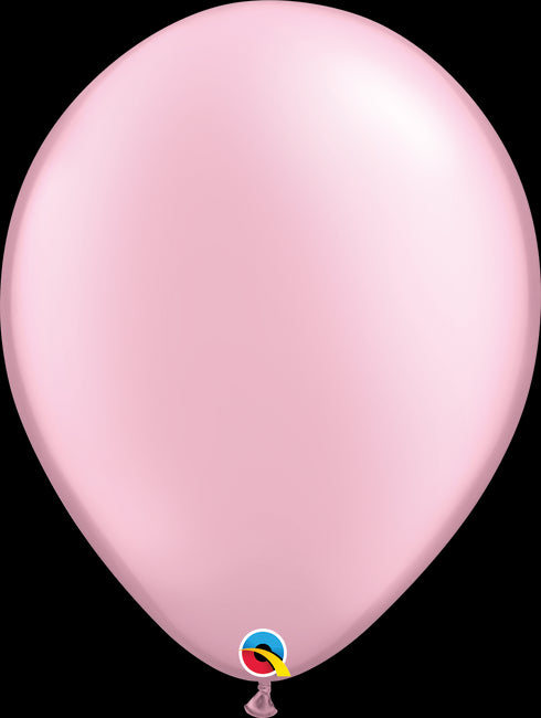 11" RND QX LATEX PLAIN 025CT PEARL PINK