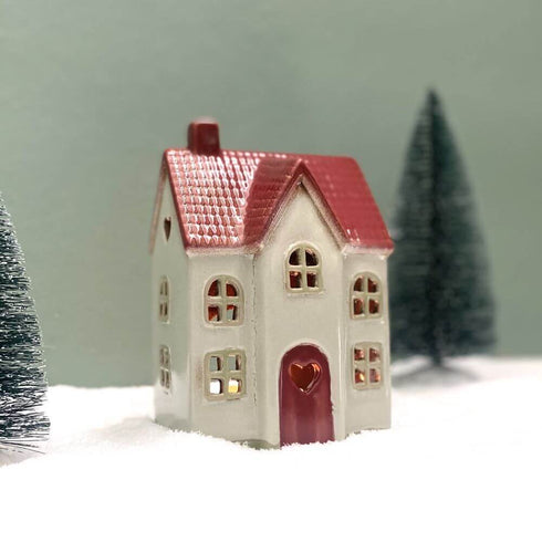 Keramikhus, Beige, H 15cm