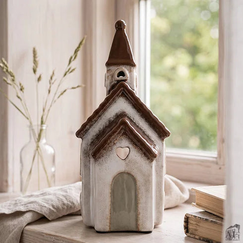 Keramikhus, Kyrka, Vitt, H 20cm