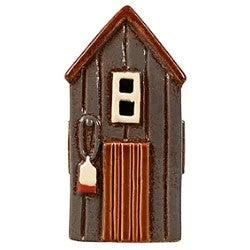 Keramikhus, Sjöbod, Grått, H 14cm