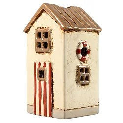 Keramikhus, Sjöbod, Beige, H 14,5cm