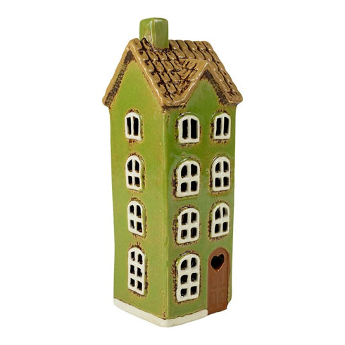 Keramikhus, Grönt, H 18cm