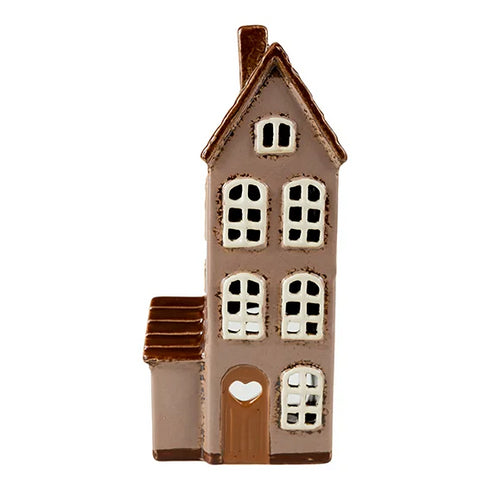 Keramikhus, Brunt, H 18cm