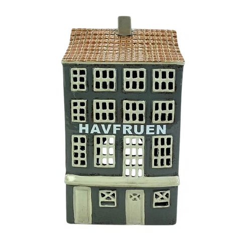 Keramikhus, Grå, H 26cm
