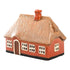 Keramikhus, Röd/orange, H 11cm