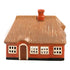 Keramikhus, Röd/orange, H 11cm