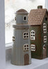 Keramikhus, Fyr, Grått, H 18cm