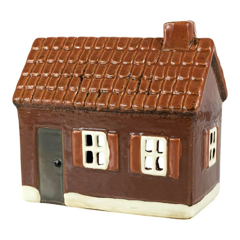 Keramikhus, Brunt, H 12cm