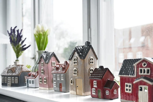 Keramikhus, Beige, H 17cm