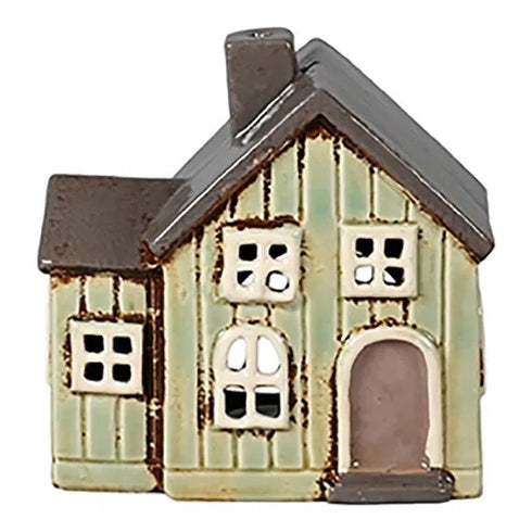 Keramikhus, Ljusgrönt, H 12cm