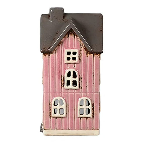 Keramikhus, rosa, H 17cm