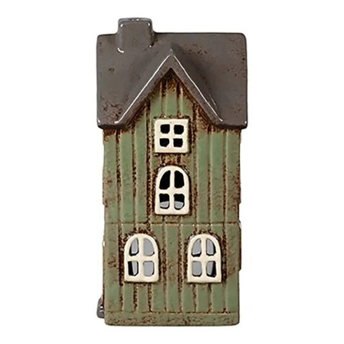 Keramikhus, Grönt, H 17cm