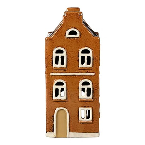 Keramikhus brunt H 21cm