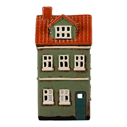 Keramikhus, Grönt, H 16cm
