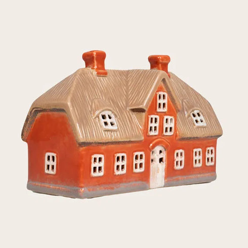 Keramikhus rött H 12,5cm, W 20cm, D 8,5cm,