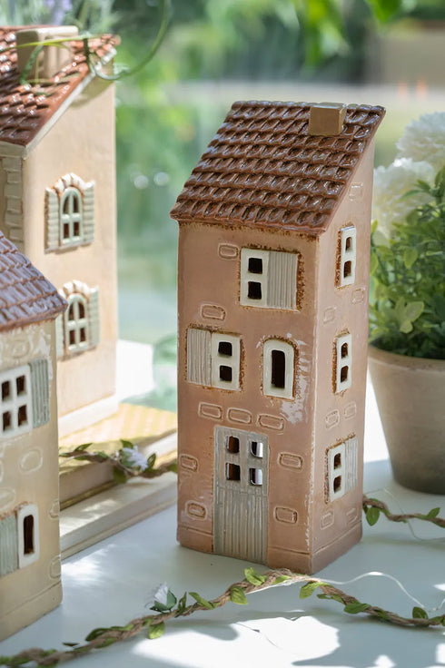 Keramikhus, Orange, H 25cm