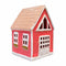 Ceramic house, Pink, H 10cm