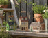 Ceramic house, Brown, with handle, H 22cm