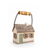 Ceramic House, Cream, with handle, H 13cm