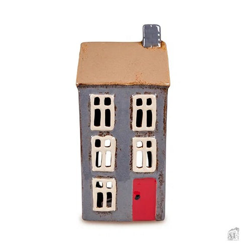 Ceramic House, Blue, H 27cm