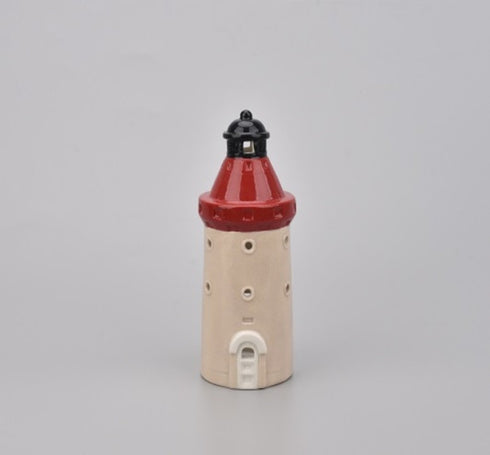 Keramikhus, Landsort fyr, för värmeljus, H 18cm