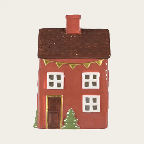Keramikhus, Christmas Joy, Orange, H 15cm