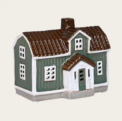 Keramikhus, Svenskt, Grönt, H 11cm