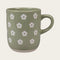 Mugg, Sommarblommor, H 9,5cm, Stengods, Grön