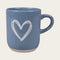 Mug, Heart, H 9.5cm, Stoneware, Blue