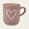 Mug, Heart, H 9.5cm, Stoneware, Pink