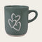 Mug, Hearts, H 9.5cm, Stoneware, Green