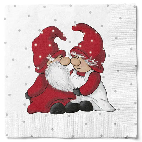 Servetter, 3-lags, Vit, Tomtepar, Santa Petit