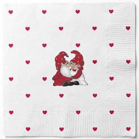 Napkins, 3-ply, White, Tomtepuss, Santa Petit