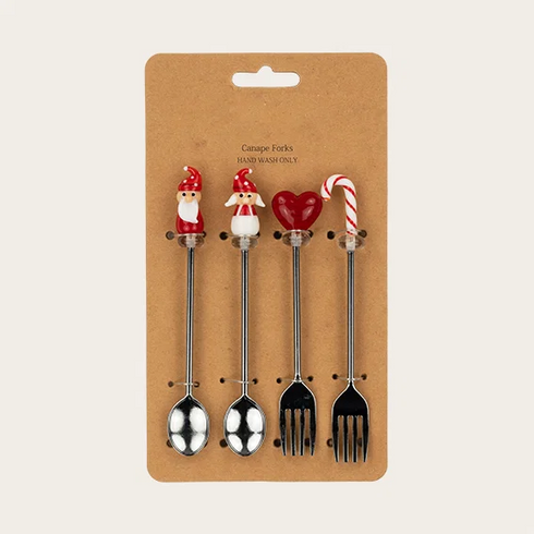 Christmas Decorations, Cutlery, 4/set, H11cm
