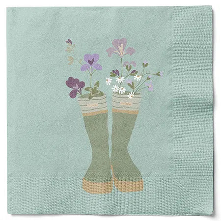 Servetter, 3-lags, Grön, Stövlar, Think Green