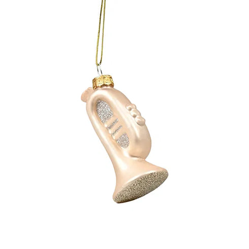 Trumpet för upphängning, H 8cm, Guld