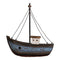 Skepp i trä, H23cm, blå