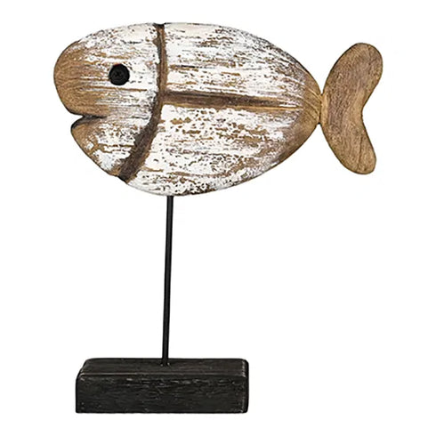 Figurer, Fisk, H24cm, Natur