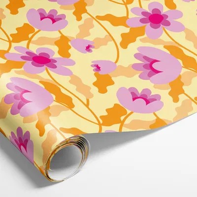 Presentpapper, Flowerdays, Hot Summer, H 70cm x B 5m