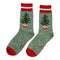 Strumpor för dam, julgran storlek 37-41, Grön