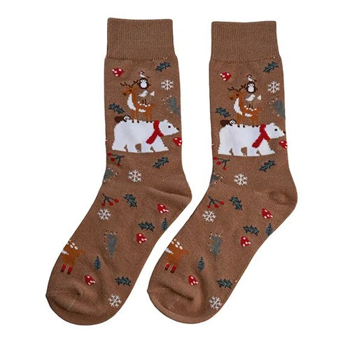 Strumpor för dam, isbjörn, storlek 37-41, Beige