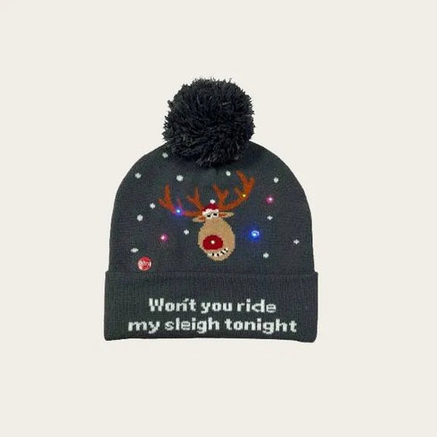 Julmössa, med LED H20cm, Akryl, Blå