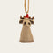 Christmas animal for hanging, Moose with dangling legs, H 6.8 cm, Stoneware