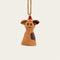 Christmas animal for hanging, Pig with dangling legs, H 6.8 cm, Stoneware