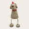 Julhund med hängande ben, H 9,5 cm, Stengods