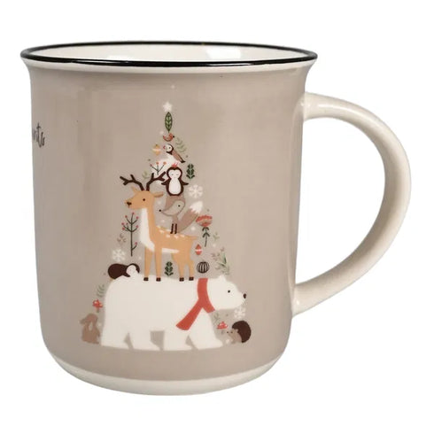 Mugg med vintermotiv grå