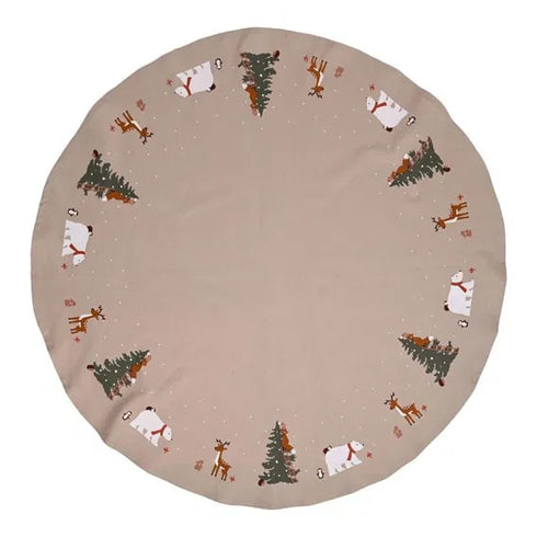 Julgransmatta, Dia.1m, Beige