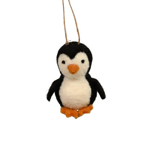 Pingvin, H7cm, Ull/polyester, Svart