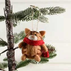 Katt, H7cm, Ull/Polyester, Orange