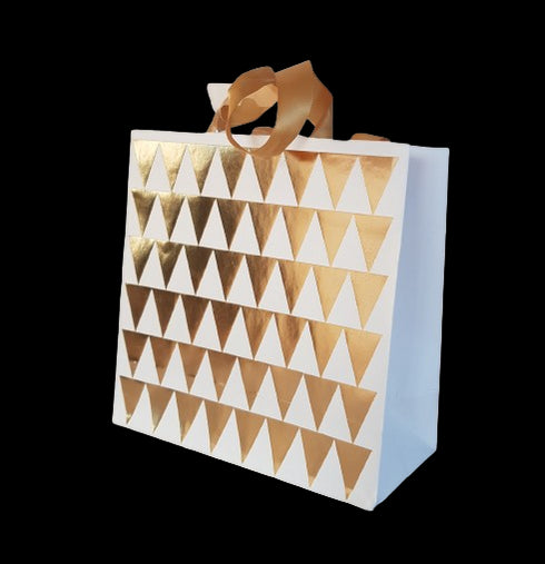 Presentspåse Vit Guld, Small